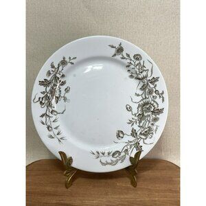 Antique Alfred Meakin England Brown Transferware Essex Plate 10 Inch